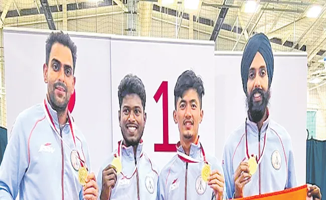 Commonwealth Fencing Championships 2022: Indian Men Team Won Gold - Sakshi