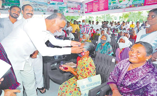 Telangana Minister Harish Rao Says Free Eye Operations - Sakshi