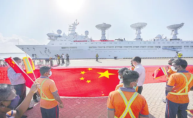 Chinese vessel Yuan Wang 5 reaches Sri Lanka Hambantota port - Sakshi