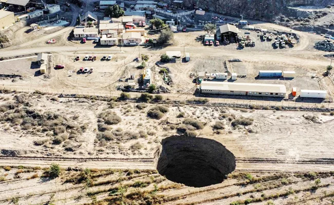 Chile mysterious sinkhole could be human made Says Officials - Sakshi