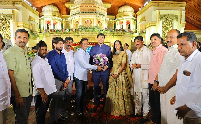 Ponguleti Srinivasa Reddy Daughter Wedding Reception at Khammam - Sakshi