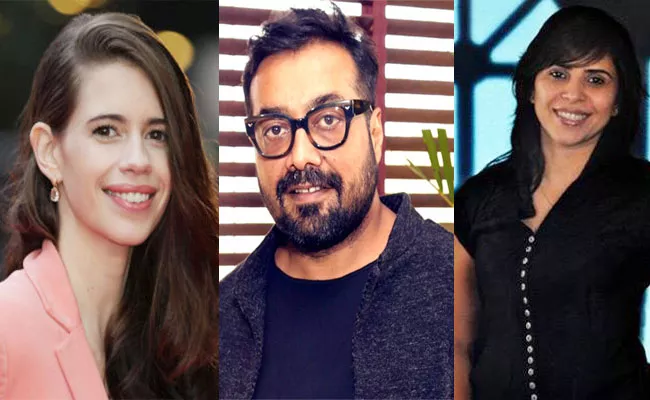 Director Anurag Kashyap Poses With His Ex Wives Aarti Bajaj and Kalki Koechlin - Sakshi