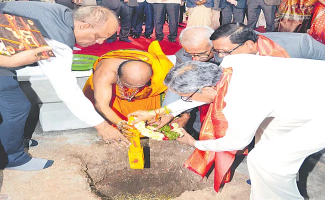 CJI Justice NV Ramana Laid Foundation Stone For Recreation Center For Judges - Sakshi