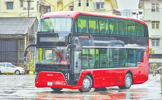 TSRTC To Run Electric Double Decker Buses In Hyderabad - Sakshi