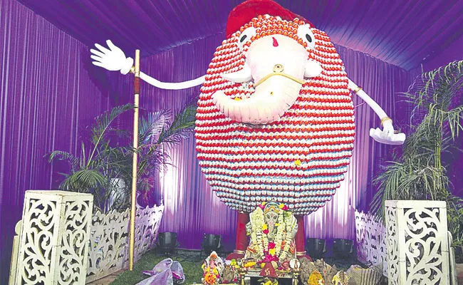 Different Types of Ganesh Idols Prepared by Suryaprakash Hyderabad - Sakshi