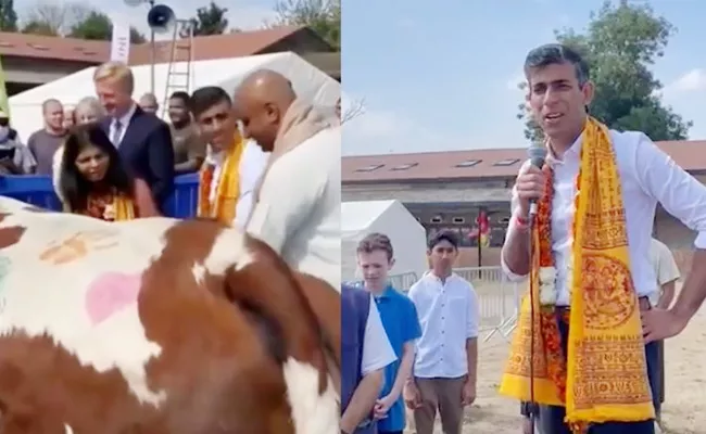 Britain PM Race Candidate Rishi Sunak Gopuja Video Viral - Sakshi