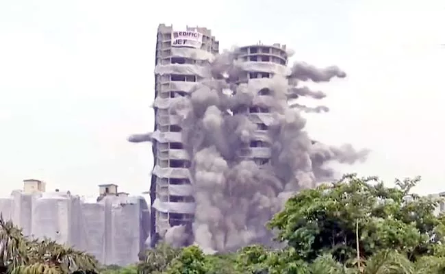 Noida Supertech Twin Towers Demolition Done, Know More Details Inside - Sakshi