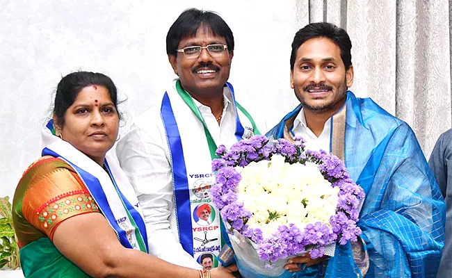 TDP Leader Ganji Chiranjeevi joined YSRCP in Presence of CM Jagan - Sakshi