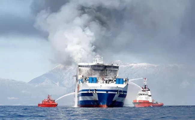 A Car Ferry With 300 People On Board Was On Fire In Sweden Coast - Sakshi