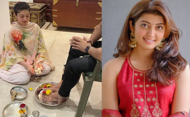 Pranitha Subhash Hits Back at Trolls About Bheemana Amavasya Puja - Sakshi