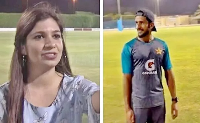 Asia Cup: Hasan Ali Meets Indian Lady Say I-Love-India Training Session - Sakshi