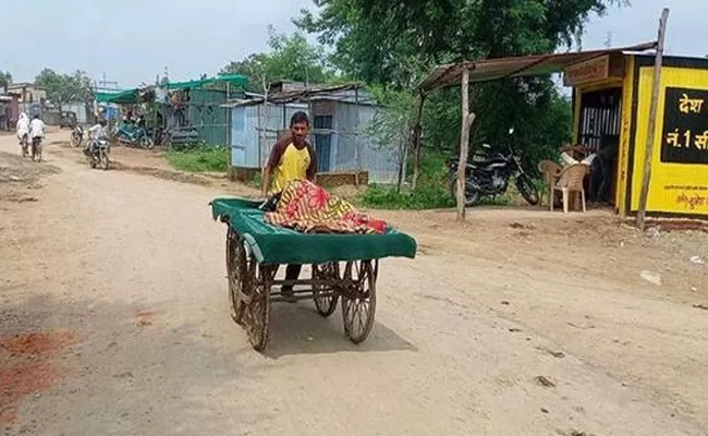 Pregnant Woman Carries To Hospital On Push Cart Finds It Shut - Sakshi