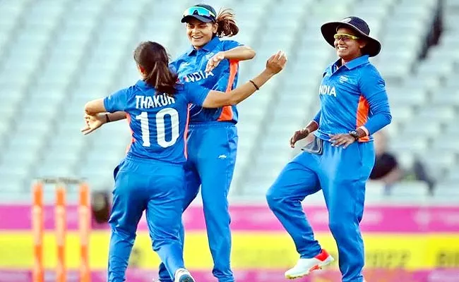 India Women Won-By 100 Runs Vs Barbados Women Enters CWG 2022 Semi Final - Sakshi