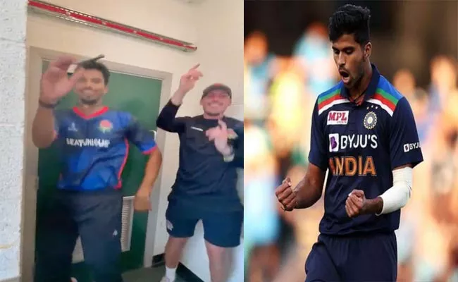 Washington Sundar Dance With Lancashire Teammates Defeating Yorkshire - Sakshi