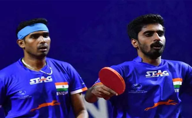 CWG 2022: Sharath kamal And Gnanasekaran Settles For Silver In Mens Doubles Table Tennis - Sakshi