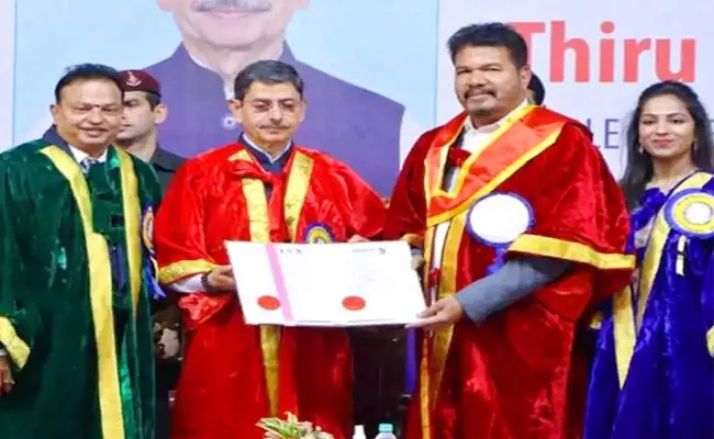 Director Shankar Receives Honorary Doctorate - Sakshi