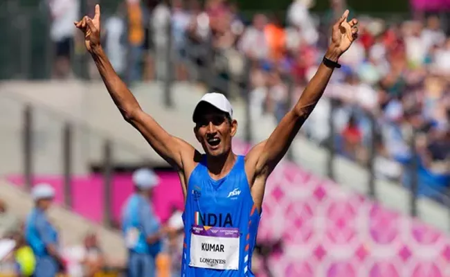 CWG 2022: Sandeep Kumar Bags Bronze In 10000 Meters Race Walk - Sakshi