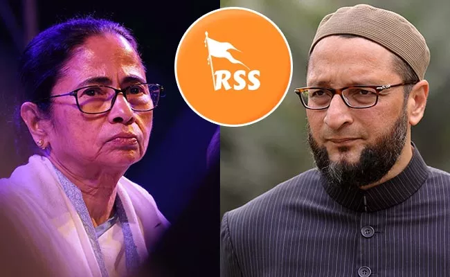 Asaduddin Owaisi Scolding CM Mamata Banerjee Over RSS Comments - Sakshi