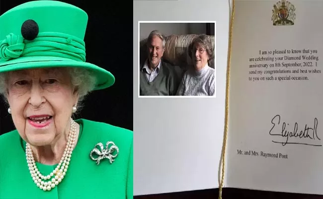 Eldery Couple Priviliged Receive Queen Elizabeth II Last Signed Cards - Sakshi