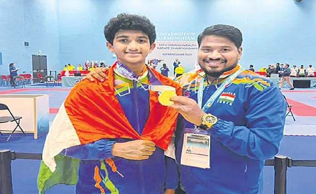 Karthik Reddy Wins Gold In Commonwealth Karate Championships 2022 - Sakshi