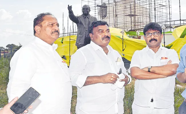 Meruga Nagarjuna Ambedkar statue unveiled Vijayawada on April 14 - Sakshi