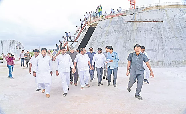 Minister Koppula Eshwar Inspected 125 Feet Statue Of Dr BR Ambedkar - Sakshi