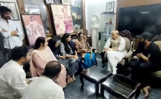 Union Minister Rajnath Singh Meets Krishnam Raju family - Sakshi