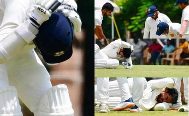 Duleep Trophy: Venkatesh Iyer gets hit on neck from Chintan Gajas throw - Sakshi