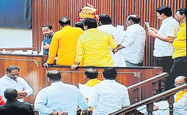 TDP Leaders Over Action At AP Assembly Sessions - Sakshi