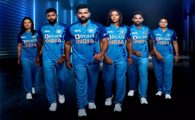 BCCI Unveils Team India New Jersey Ahead Of T20 World Cup 2022 - Sakshi