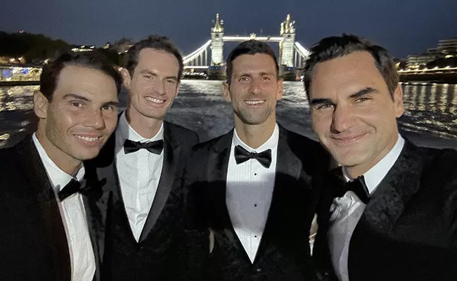 Roger Federer-Novak Djokovic-Rafael Nadal-Andy Murray Pic Shakes Internet - Sakshi