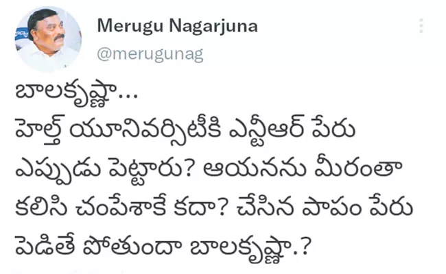 Andhra Pradesh Ministers Fires On Chandrababu BalaKrishna - Sakshi