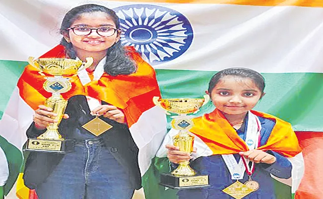 World Cadets Chess Championship: India Shubhi Gupta, Charvi Win gold medals in U-12 and U-8 Section - Sakshi