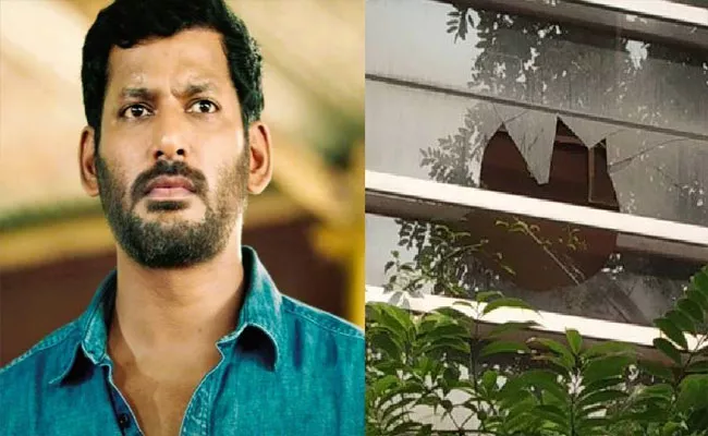 Unknown Attacks Hero Vishal House At Chennai - Sakshi