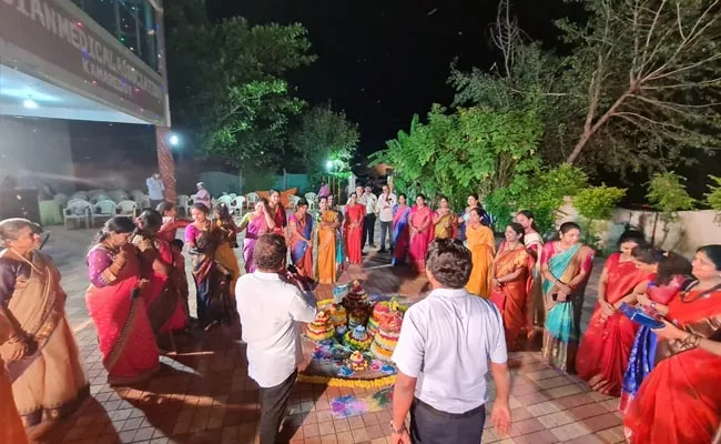 IMA Families Celebrated Bathukamma Festival At Kamareddy - Sakshi