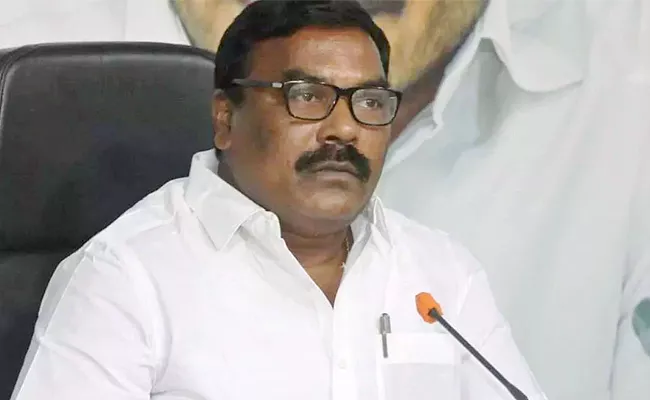 AP Minister Merugu Nagarjuna Criticized Harish Rao - Sakshi