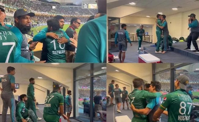 Pakistan players wild celebrations after thrilling win over India - Sakshi