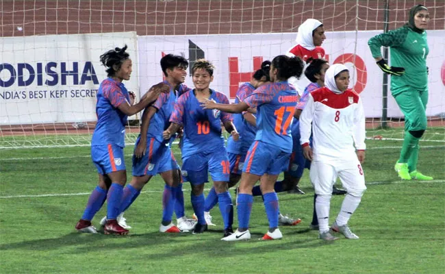 India Beat Pakistan 3-0 In SAFF Womens Football Championship 2022 - Sakshi