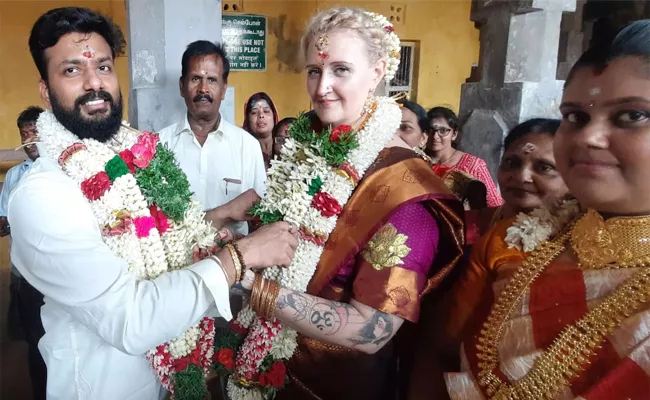 Tamil Nadu boy Married European Women in Rameshwaram - Sakshi