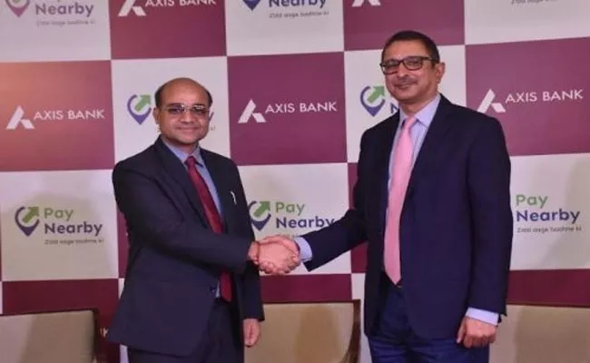 Axis Bank Tie Up Pay Nearby Targets Priority Sector Lending - Sakshi