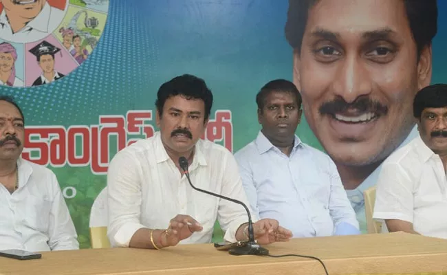 YSRCP Leader KK Raju Challenges Former MLA Vishnukumar Raju - Sakshi