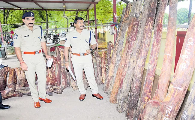 9 red sandalwood smugglers arrested - Sakshi