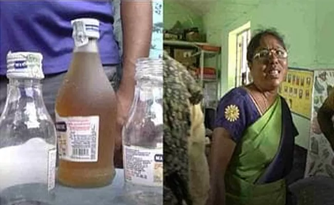 Woman Teacher turns School into Bar at Tumakuru - Sakshi