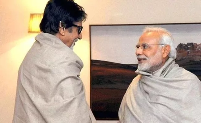 PM Narendra Modi Birthday Wishes To BigB Amitabh Bachchan - Sakshi