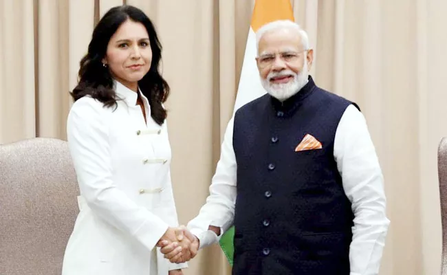 Tulsi Gabbard Makes Sensational Allegations Quit Democratic Party - Sakshi