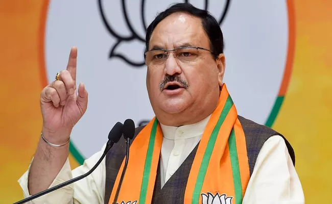 Congress reduced to a party of brother-sister Says JP Nadda - Sakshi