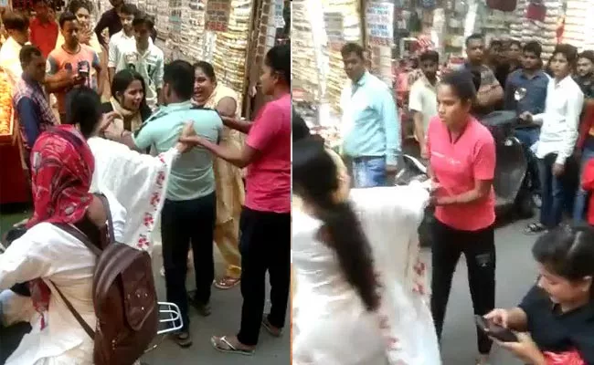 Husband Shopping With Girlfriend Caught By Wife Video Viral - Sakshi