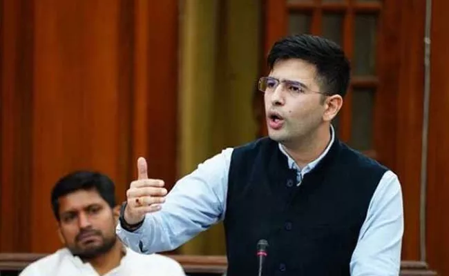 AAP MP Raghav Chadha Said Looks Like Milk Competing With Petrol - Sakshi