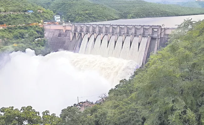 Srisailam Dam And Nagarjuna Sagar Dam Water Flow Raised - Sakshi