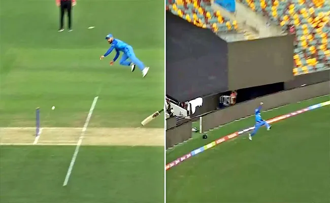 Fans Praise Kohli Stunning Catch-Fielding IND Vs AUS Warm-Up Match - Sakshi